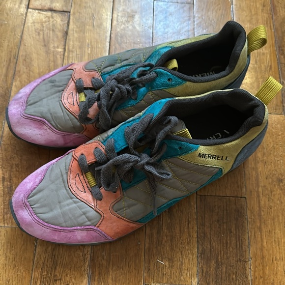 Leather fabric combo Merrill shoes - Picture 2 of 5